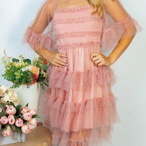 Swiss Dot Blush Babe Dress